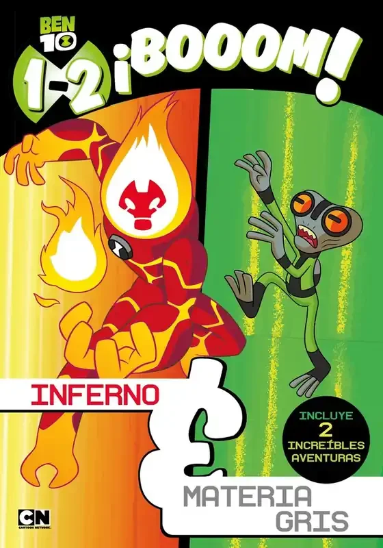 1-2 ¡boom! (ben 10). INCLUYE 2 INCREíBLES AVENTURAS INFIERNO Y MATERIA GRIS