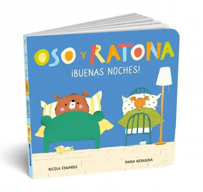 ¡Buenas noches! (Oso y Ratona. Pequeña manitas). Libro con pestañas