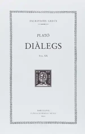 DIÀLEGS, VOL. XX LES LLEIS (LLIBRES IV-VI)