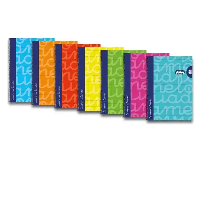 Libreta folio forrado cuadrovia 34m surtido 6 colores 90grs